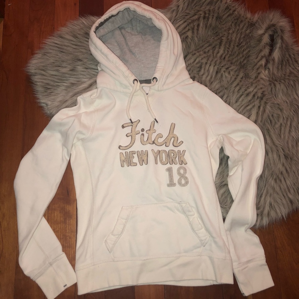 Abercrombie & Fitch hoodie. Medium. Hoodie white and tan
